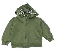 Khaki prepínaci mikina s ostny a kapucňou H&M