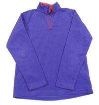 Fialová fleecová funkčná mikina Quechua