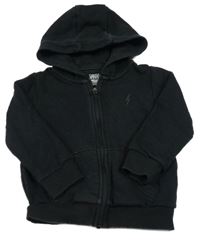 Černá propínací mikina s bleskem a kapucí F&F