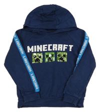 Tmavomodrá mikina s flitry a kapucí - Minecraft