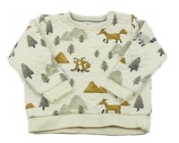 Smotanová prešívaná mikina s liškami C&A