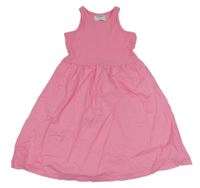 Ružové rebrované šaty s plátěnou sukní Old Navy