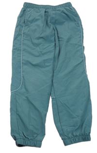 Modrošedé šusťákové cuff kalhoty s proužkem Primark