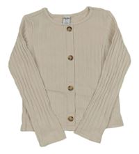 Béžové rebrované tričko s gombíkmi Dopodopo