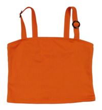 Oranžový rebrovaný crop top M&Co.