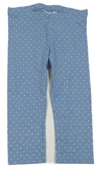 Svetlomodré bodkovaná é crop legíny H&M