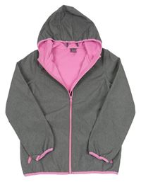 Sivo-ružová softshellová bunda s kapucňou Y.F.K.