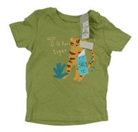 Khaki tričko s tigrom Primark