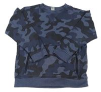 Modro-tmavomodrá army mikina Tu