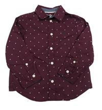 Vínová hviezdičkovaná košeľa H&M