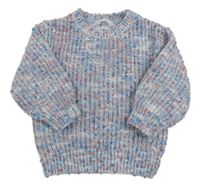 Modro-ružový vzorovaný sveter Primark