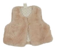 Svetloružová kožušinová podšitá vesta H&M