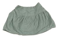 Zelenošedá manšestrová sukně Tu