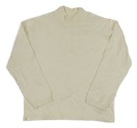 Smotanový ľahký sveter s golierikom Zara