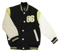 Černo-smetanová šusťáková zimní bunda s číslem Primark