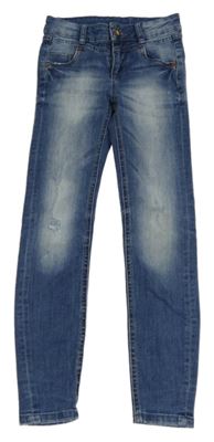 Modré šisované rifle s prošoupáním Page one young