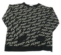 Čierna mikina s nápismi H&M