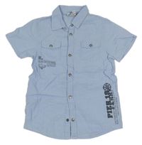 Světlemodrá proužkovaná košile s nápisem Topolino 