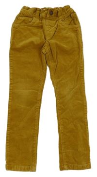 Okrové manšestrové kalhoty Next 