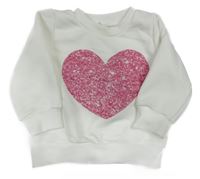 Biela mikina so srdiečkom