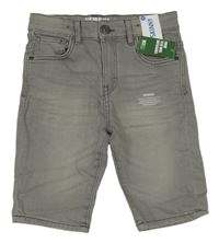 Nové - Šedé skinny riflové kraťasy Matalan