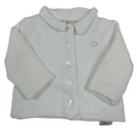 Biela prepínaci prešívaná podšitá mikina s kamienkami EMC