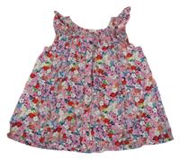 Růžová květovaná halenka H&M