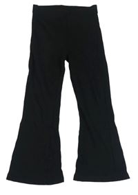 Čierne rebrované flare nohavice George
