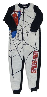 Tmavomodro-sivá plyšová kombinéza so Spider-manem MARVEL