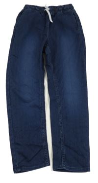 Tmavomodré PULL ON teplákové rifle zn. H&M