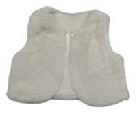 Smetanové kožešinové podšité bolérko Nutmeg