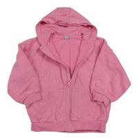 Ružová prepínaci oversize mikina s kapucňou Tu