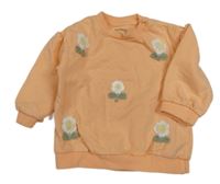 Svetlooranžová mikina s kvietkami Nutmeg