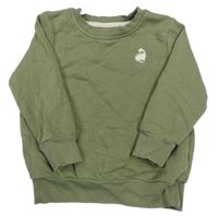 Khaki mikina s dinosaurom George