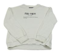 Biela mikina s nápismi C&A