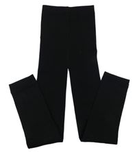 Čierne thermo pančuskové legíny