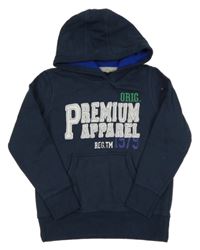 Tmavomodrá mikina s nápismi a číslom a vreckom a kapucňou Pepperts!