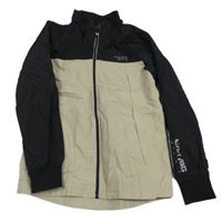 Čierno-béžová šušťáková jarná bunda s číslami H&M