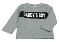 Sivo-čierna melírovaná mikina s nápisom SHEIN