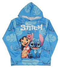 Modrá mikina so Stitchen a Lilo Pelekai a kapucňou Disney