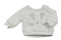 Biela plyšová mikina so zajačikom George