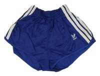 Safírovo-biele šušťákové športové kraťasy Adidas