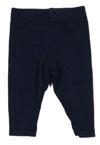 Tmavomodré žebrované teplákové legíny PRIMARK