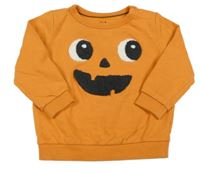 Oranžová mikina s tekvicou C&A