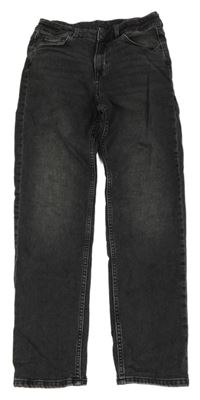 Tmavošedé relaxed fit tapered leg rifle H&M