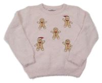 Svetloružový chlpatý sveter s perníčky PRIMARK