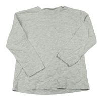 Svetlosivé melírované oversize tričko Zara