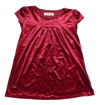 Červené zamatové šaty zn. H&M