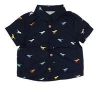 Tmavomodrá košeľa s dinosaurami zn. Primark