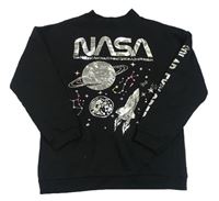 Čierna mikina s planetami a raketou - NASA zn. Pep&Co